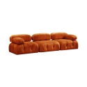 Sofá modular componible 4 plazas en terciopelo naranja Bubble 3SV Venta