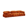 Sofá modular componible 4 plazas en terciopelo naranja Bubble 3SV Venta