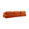 Sofá modular componible 4 plazas en terciopelo naranja Bubble 3SV Oferta