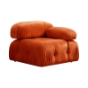 Sofá modular componible 4 plazas en terciopelo naranja Bubble 3SV Rebajas