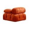 Sofá modular componible 4 plazas en terciopelo naranja Bubble 3SV Descueto