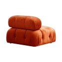 Sofá modular componible 4 plazas en terciopelo naranja Bubble 3SV Catálogo
