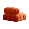 Sofá modular componible 4 plazas en terciopelo naranja Bubble 3SV Catálogo