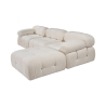 Sofá modular y desmontable de 4 plazas con reposapiés en bouclé blanco Bubble 3SPB Catálogo