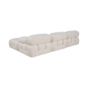 Sofá modular y desmontable de 4 plazas con reposapiés en bouclé blanco Bubble 3SPB Stock