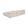 Sofá modular y desmontable de 4 plazas con reposapiés en bouclé blanco Bubble 3SPB Stock