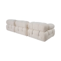 Sofá modular y desmontable de 4 plazas con reposapiés en bouclé blanco Bubble 3SPB Elección