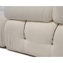 Sofá modular y desmontable de 4 plazas con reposapiés en bouclé blanco Bubble 3SPB Modelo