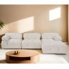 Sofá modular y desmontable de 4 plazas con reposapiés en bouclé blanco Bubble 3SPB Rebajas