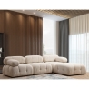 Sofá modular de 4 plazas con reposapiés en tela Bubble 3SP Oferta