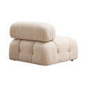 Sofá modular de 4 plazas con reposapiés en tela Bubble 3SP Características