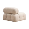 Sofá modular de 4 plazas con reposapiés en tela Bubble 3SP Características