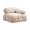 Sofá modular de 4 plazas con reposapiés en tela Bubble 3SP Coste