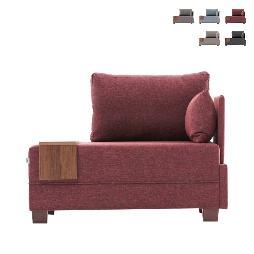 Sillón chaise longue de tela con bandeja integrada Fly Right