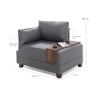 Sillón chaise longue de tela con bandeja integrada Fly Right 