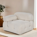 Módulo angular izquierdo para sofá modular en bouclé Bubble 1LB Promoción