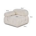 Módulo angular izquierdo para sofá modular en bouclé Bubble 1LB Modelo