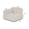 Módulo angular izquierdo para sofá modular en bouclé Bubble 1LB Modelo