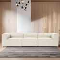 Sofá modular moderno de 4 plazas en lino Fora 4 Oferta