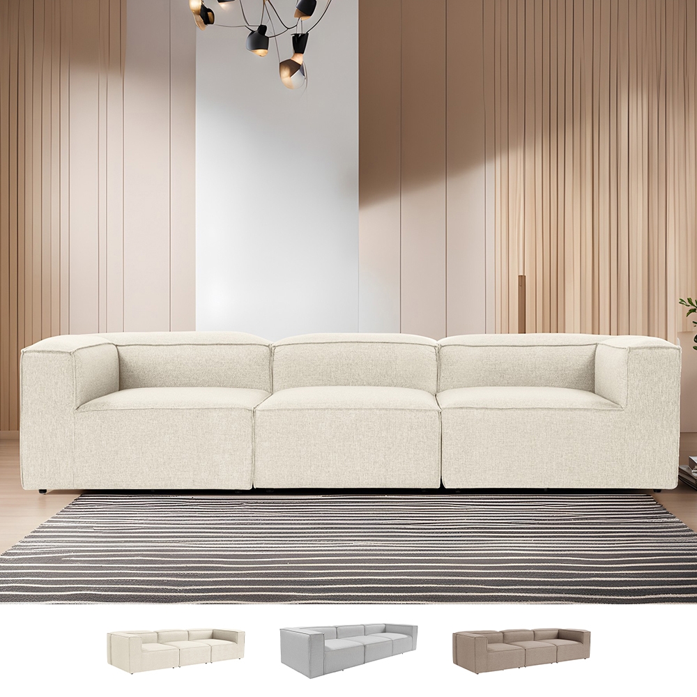 Sofá modular moderno de 4 plazas en lino Fora 4 Promoción Sofá modular moderno de 4 plazas en lino Fora 4 Promoción