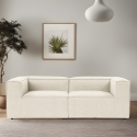 Sofá modular moderno de 2 plazas en lino Fora 2 Oferta