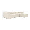 Sofá modular componible de 4 plazas con reposapiés en lino Fora 