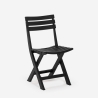Silla plegable de jardín compacta de polipropileno blanco y negro Closy Oferta