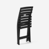 Silla plegable de jardín compacta de polipropileno blanco y negro Closy Rebajas