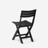 Silla plegable de jardín compacta de polipropileno blanco y negro Closy Venta