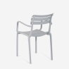 Silla de exterior de polipropileno con reposabrazos para bar cocina Satin Venta