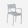 Silla de exterior de polipropileno con reposabrazos para bar cocina Satin Oferta