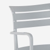 Silla de exterior de polipropileno con reposabrazos para bar cocina Satin Rebajas