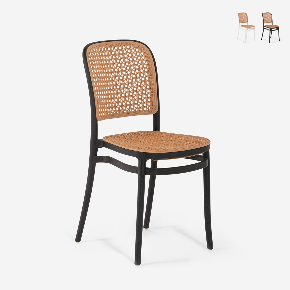 Silla de cocina y restaurante exterior apilable de estilo clásico Vihmin