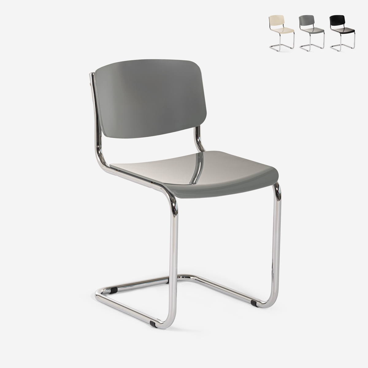 Silla cantilever para comedor, reuniones, oficina de diseño moderno Erys Light Promoción Silla cantilever para comedor, reuniones, oficina de diseño moderno Erys Light Promoción