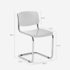 Silla cantilever para comedor, reuniones, oficina de diseño moderno Erys Light Coste