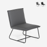 Sillón acolchado para salón y despacho moderno de polipiel Lova Promoción
