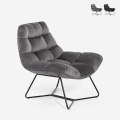 Sillón de salón moderno de terciopelo de diseño Karu Promoción