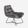 Sillón de salón moderno de terciopelo de diseño Karu Oferta