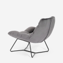 Sillón de salón moderno de terciopelo de diseño Karu Descueto