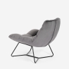 Sillón de salón moderno de terciopelo de diseño Karu Descueto