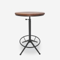 Mesa alta vintage industrial redonda ajustable para bar cocina Girus Promoción