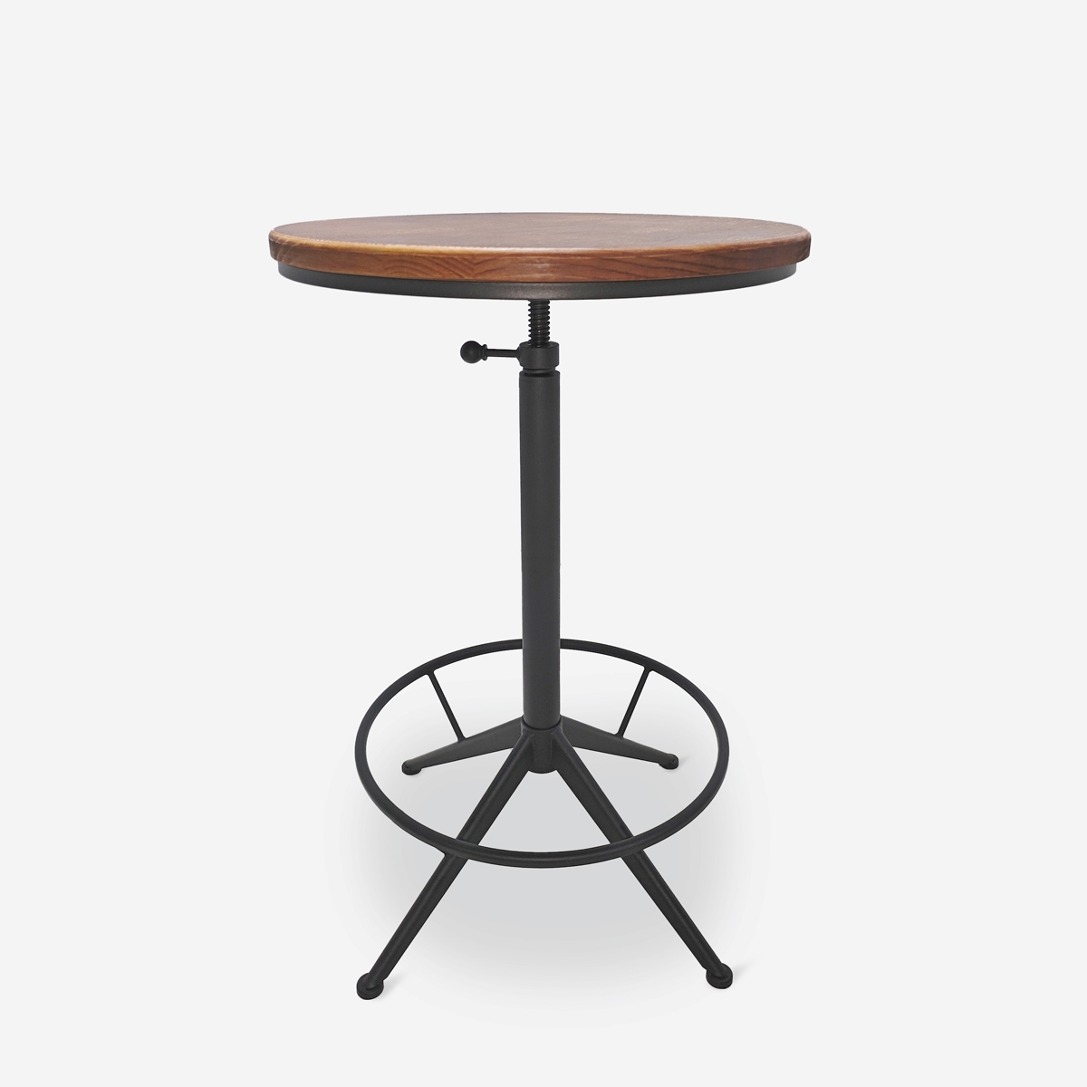 Mesa alta vintage industrial redonda ajustable para bar cocina Girus
