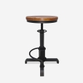 Taburete de bar ajustable con tornillo de rosca estilo industrial vintage Helix Promoción