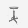 Taburete de bar ajustable con tornillo de rosca estilo industrial vintage Helix Oferta