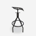 Taburete de metal negro estilo vintage industrial ajustable Latas Oferta