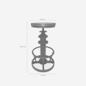 Taburete vintage industrial de bar ajustable con reposapiés Ziblo Oferta