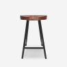 Taburete industrial de madera y metal vintage para isla de cocina Lumax Venta