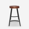 Taburete industrial de madera y metal vintage para isla de cocina Lumax Oferta
