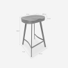 Taburete industrial de madera y metal vintage para isla de cocina Lumax Descueto