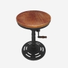 Taburete vintage de bar estilo industrial ajustable con manivela Zunor Venta